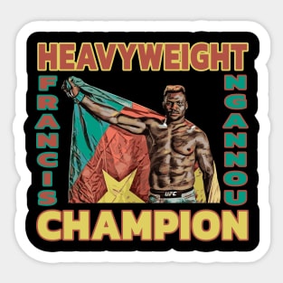 Francis Ngannou Heavyweight Champion Sticker